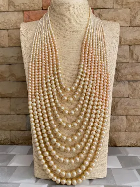 Handcrafted Multi Layered Pearls Beaded Necklace For Men And Woman Handcrafted Multi Layered Pearls Beaded Necklace For Men And Woman
