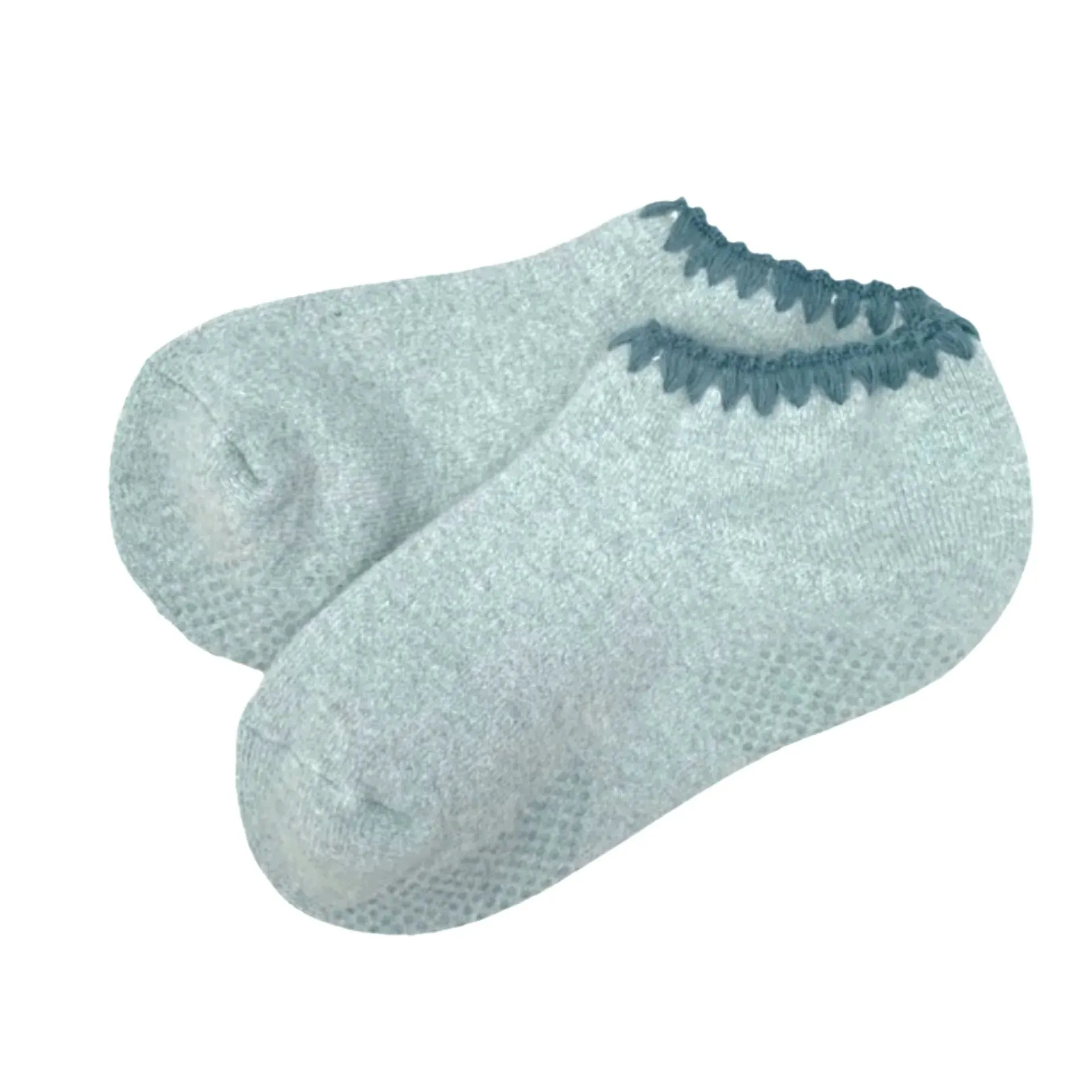 Handcrafted Slipper Socks | Silky Angora with Grips | Medium