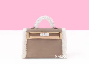 Hermes "Teddy" Mini Kelly II 20 Gris Caillou Etoupe Grizzly Hermes "Teddy" Mini Kelly II 20 Gris Caillou Etoupe Grizzly