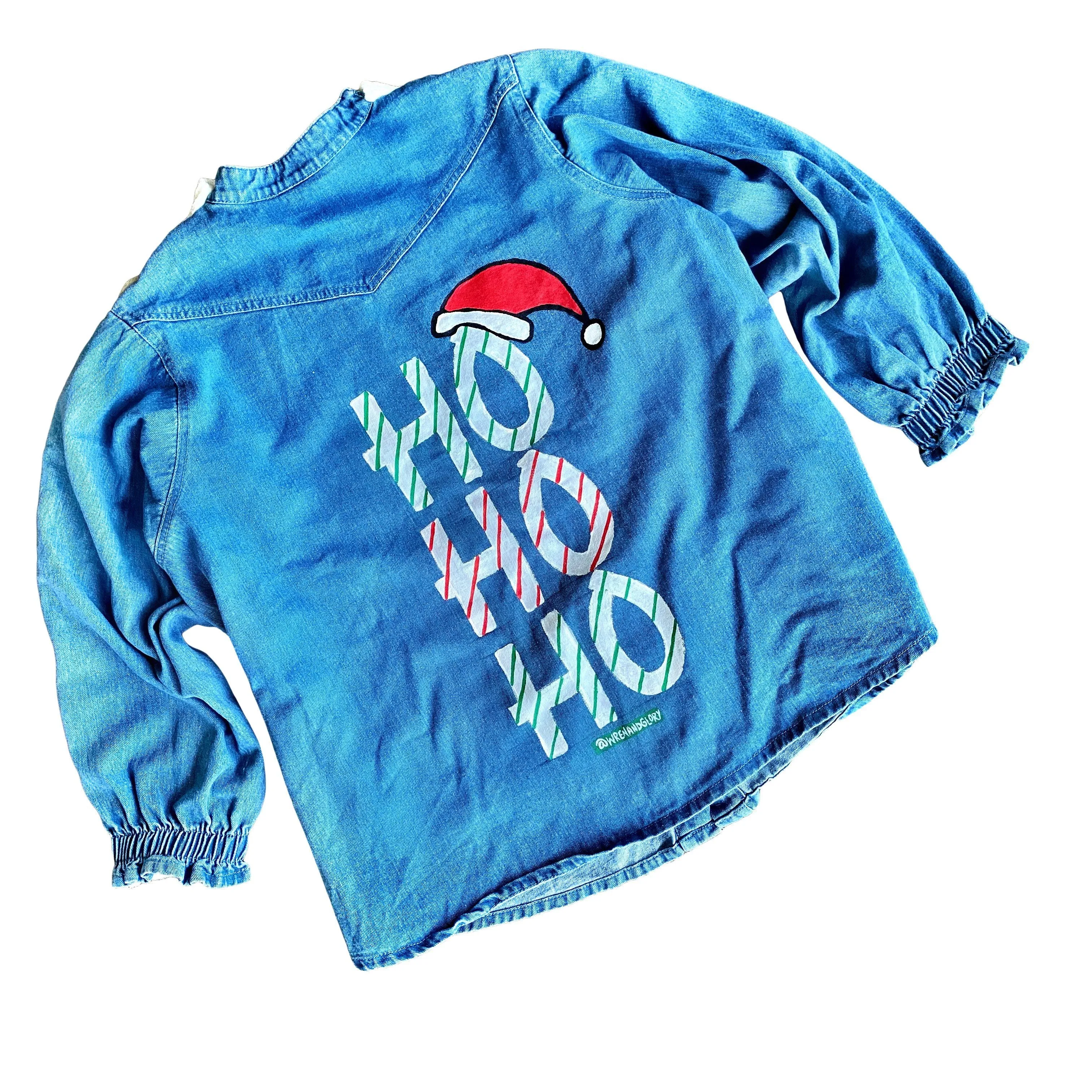 'HO HO HO' PAINTED SWEATER
