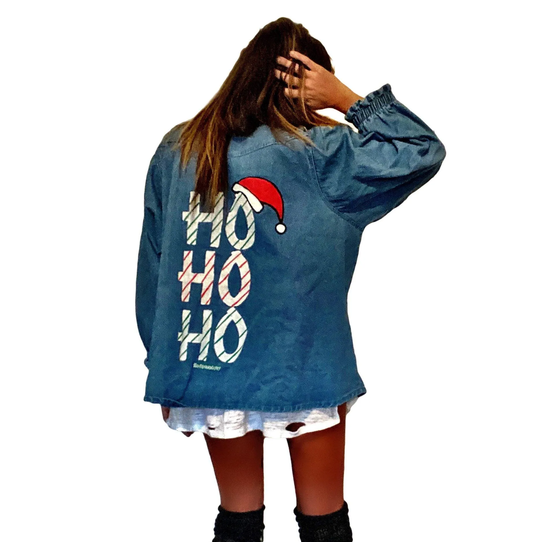 'HO HO HO' PAINTED SWEATER