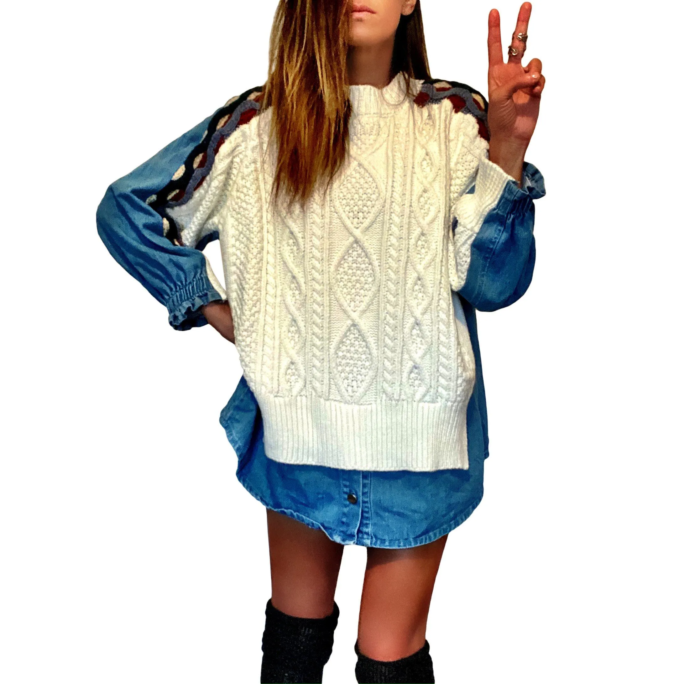 'HO HO HO' PAINTED SWEATER