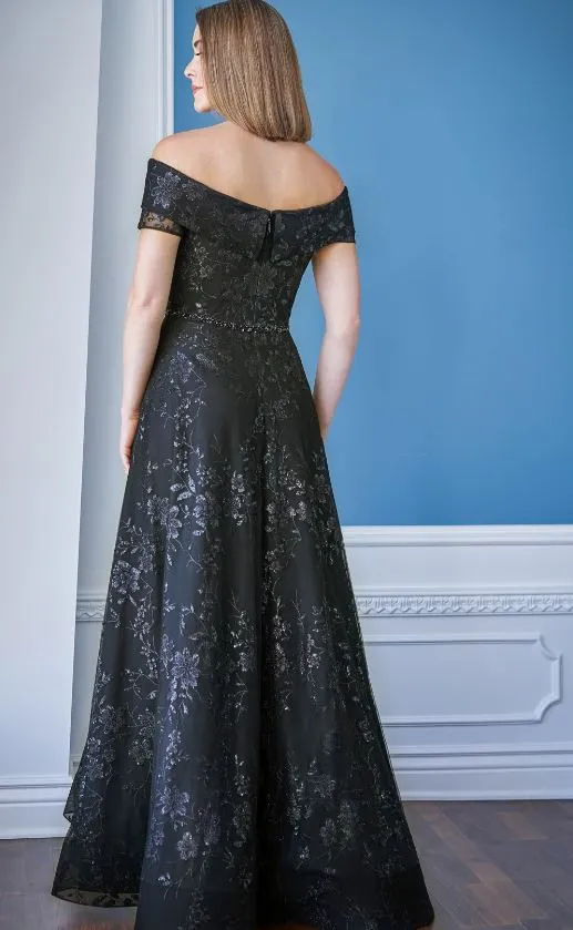 Jasmine 228056 Off The Shoulder Full Anita Sequin Gown