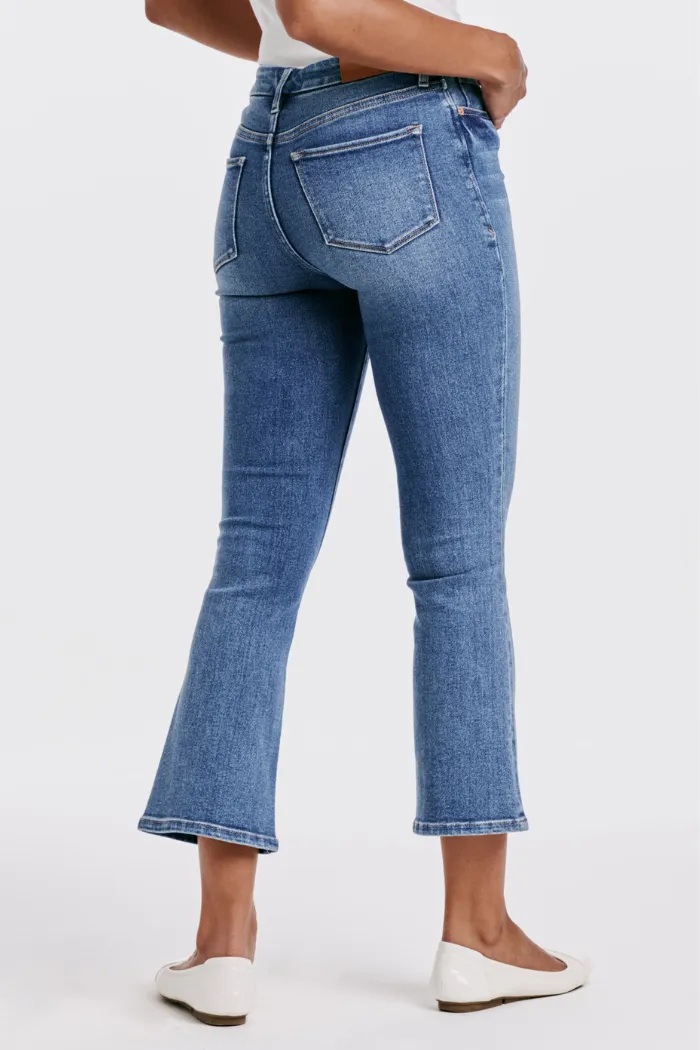 Jeanne Super High Rise Cropped Flare Jeans