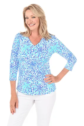 Jungle Cat Classic UPF50  V-Neck Top Jungle Cat Classic UPF50  V-Neck Top