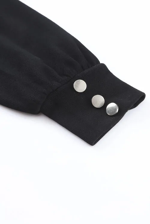 Just BE. SYN V-Neck Buttoned Sleeve Knit Top