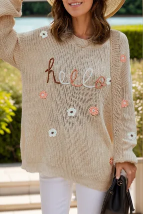 Just BE.SYN  HELLO Floral  Sweater Just BE.SYN  HELLO Floral  Sweater
