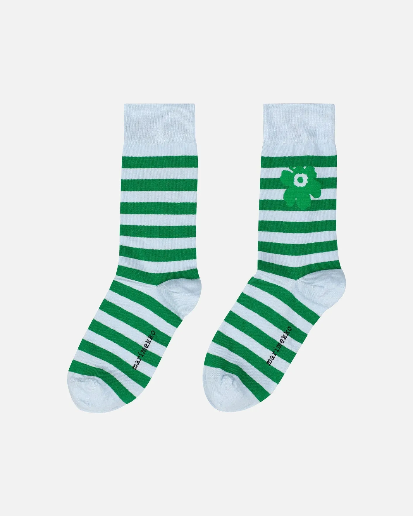 kasvaa tasaraita unikko one socks - blue and green
