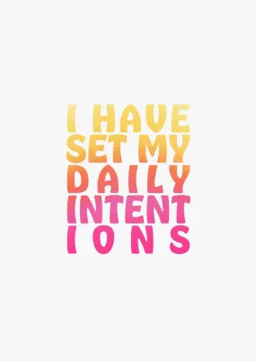 Law of Attraction Affirmation Quote Poster Retro Typography Wall Art Print "I Have Set My Daily Intentions" Law of Attraction Affirmation Quote Poster Retro Typography Wall Art Print "I Have Set My Daily Intentions"