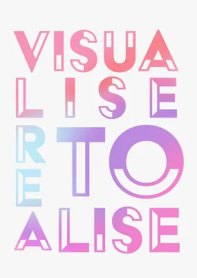 Law of Attraction Positive Affirmation  Typography Quote Poster Wall Art Print 'Visualise to Realise' Law of Attraction Positive Affirmation  Typography Quote Poster Wall Art Print 'Visualise to Realise'