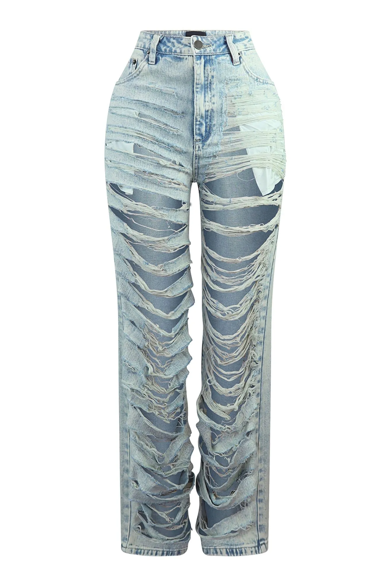 Let It Go Super Distressed Denim Jeans