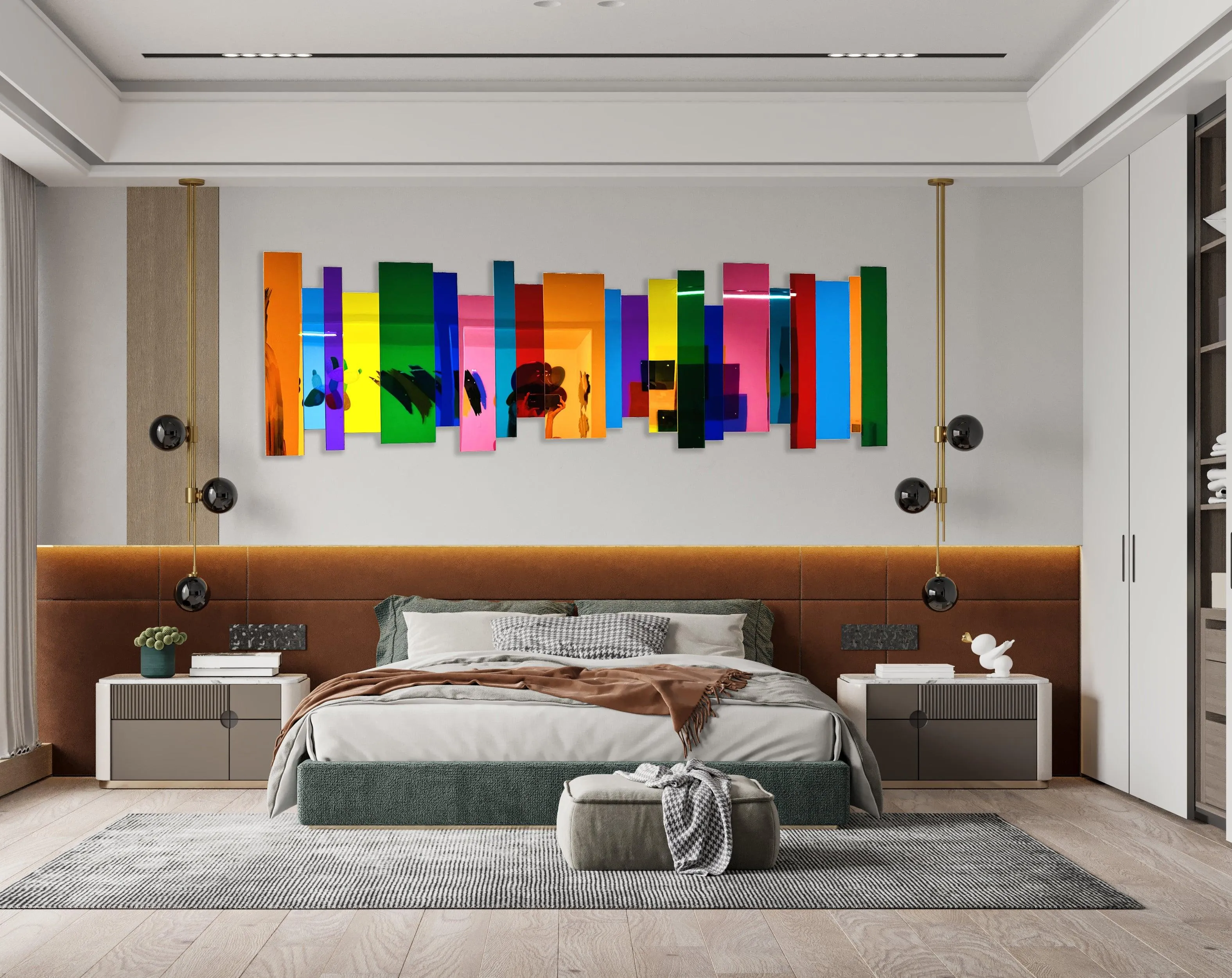 Limitless Lines Wall Sculpture 3D Wall Art Mirrored Acrylic Art