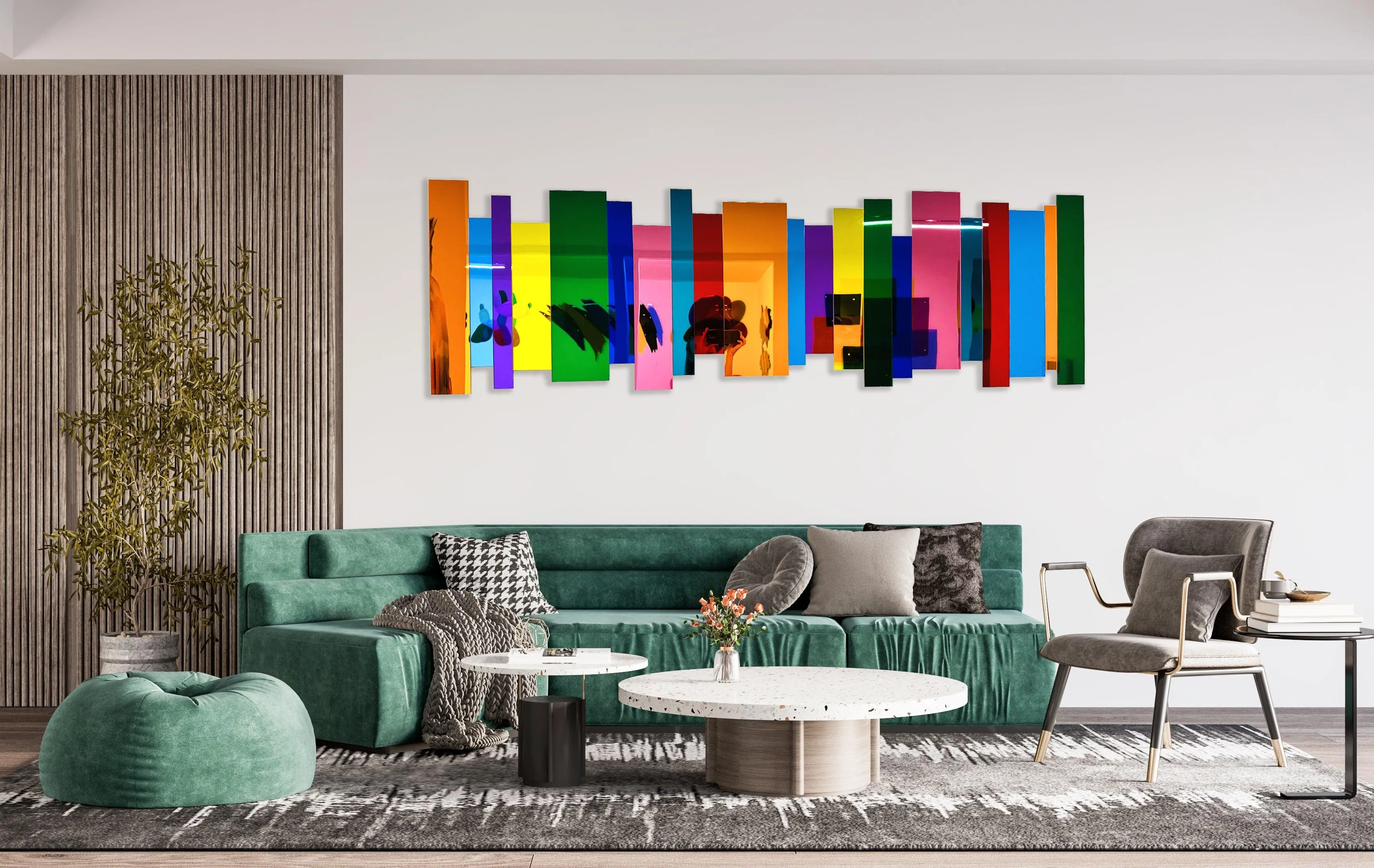 Limitless Lines Wall Sculpture 3D Wall Art Mirrored Acrylic Art