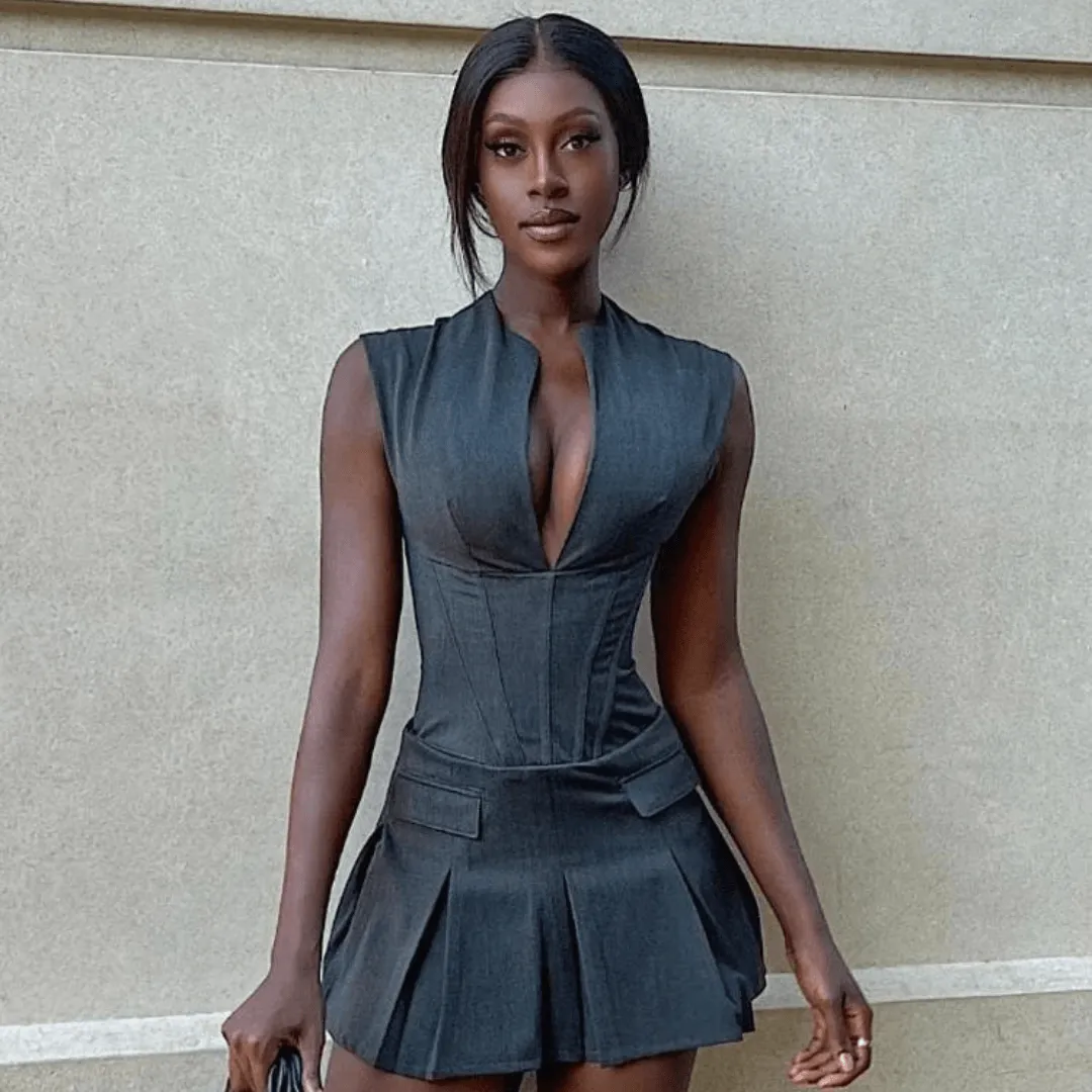 Lucinda Solid Mini Dress