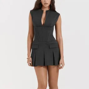 Lucinda Solid Mini Dress Lucinda Solid Mini Dress