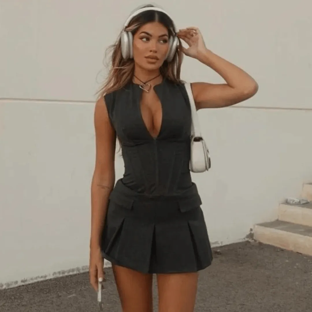 Lucinda Solid Mini Dress