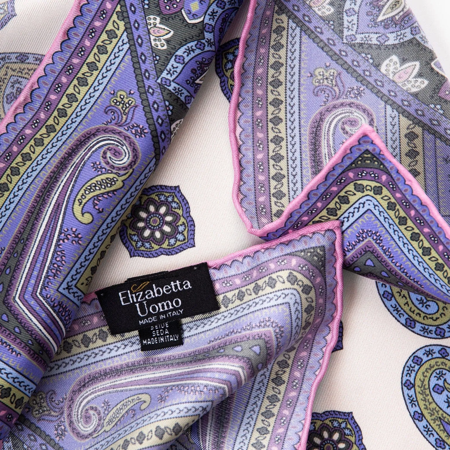 Lugano - Silk Pocket Square - Lavender