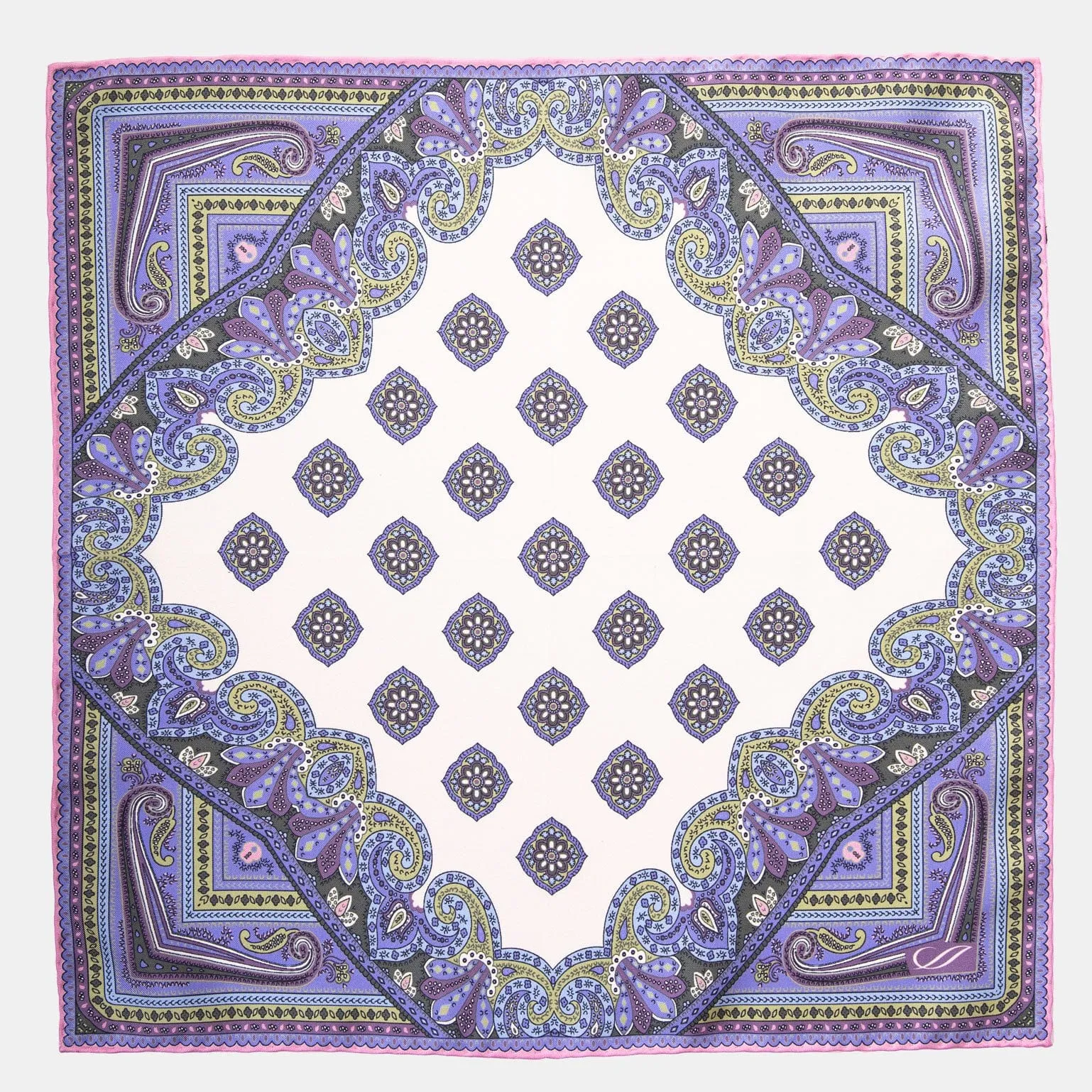 Lugano - Silk Pocket Square - Lavender