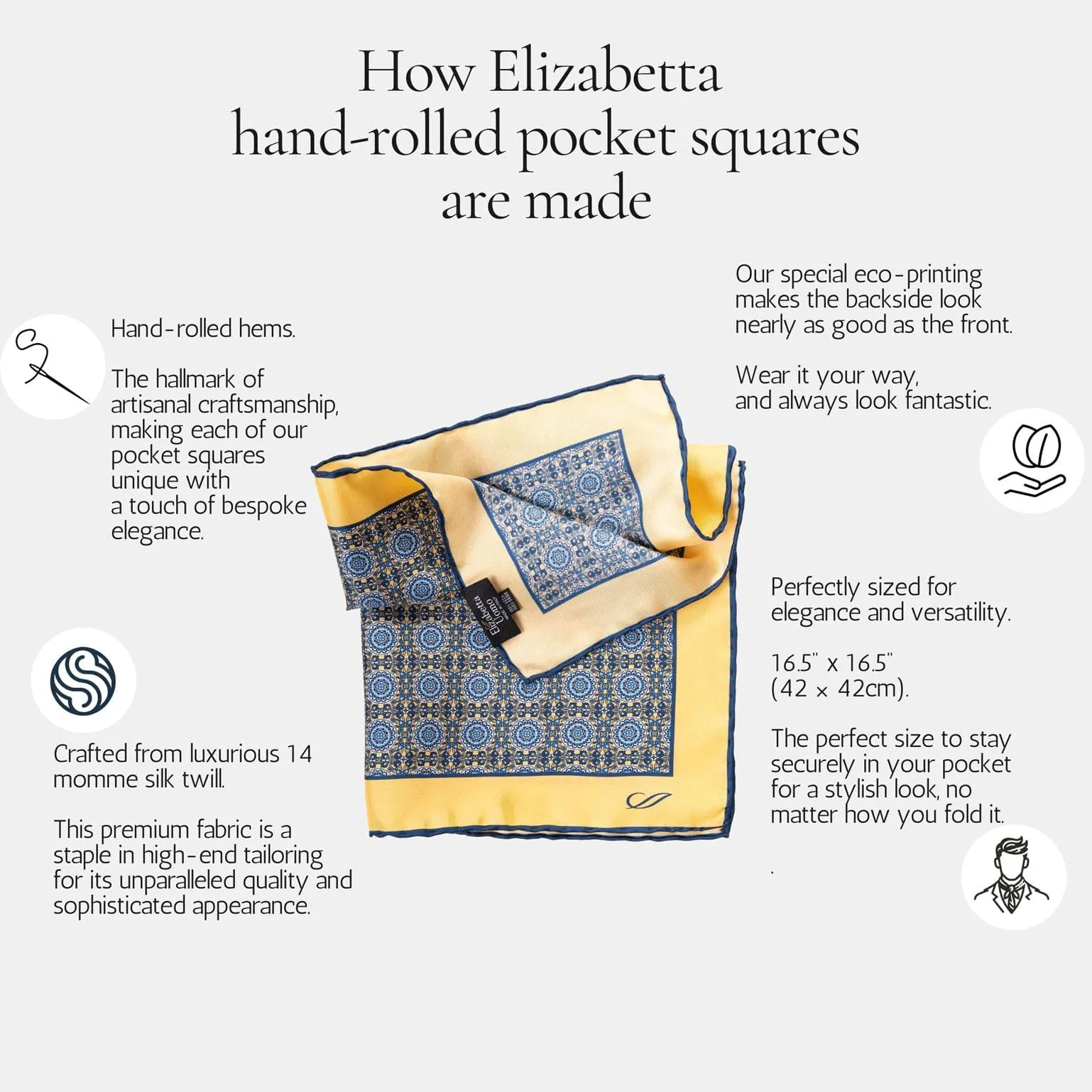 Lugano - Silk Pocket Square - Lavender