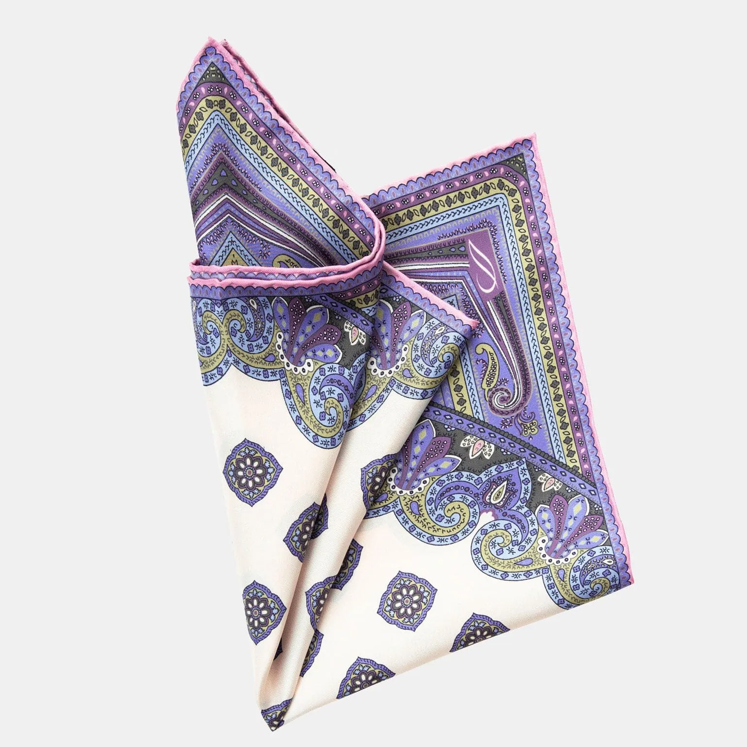 Lugano - Silk Pocket Square - Lavender