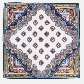 Lugano - Silk Pocket Square - White Lugano - Silk Pocket Square - White