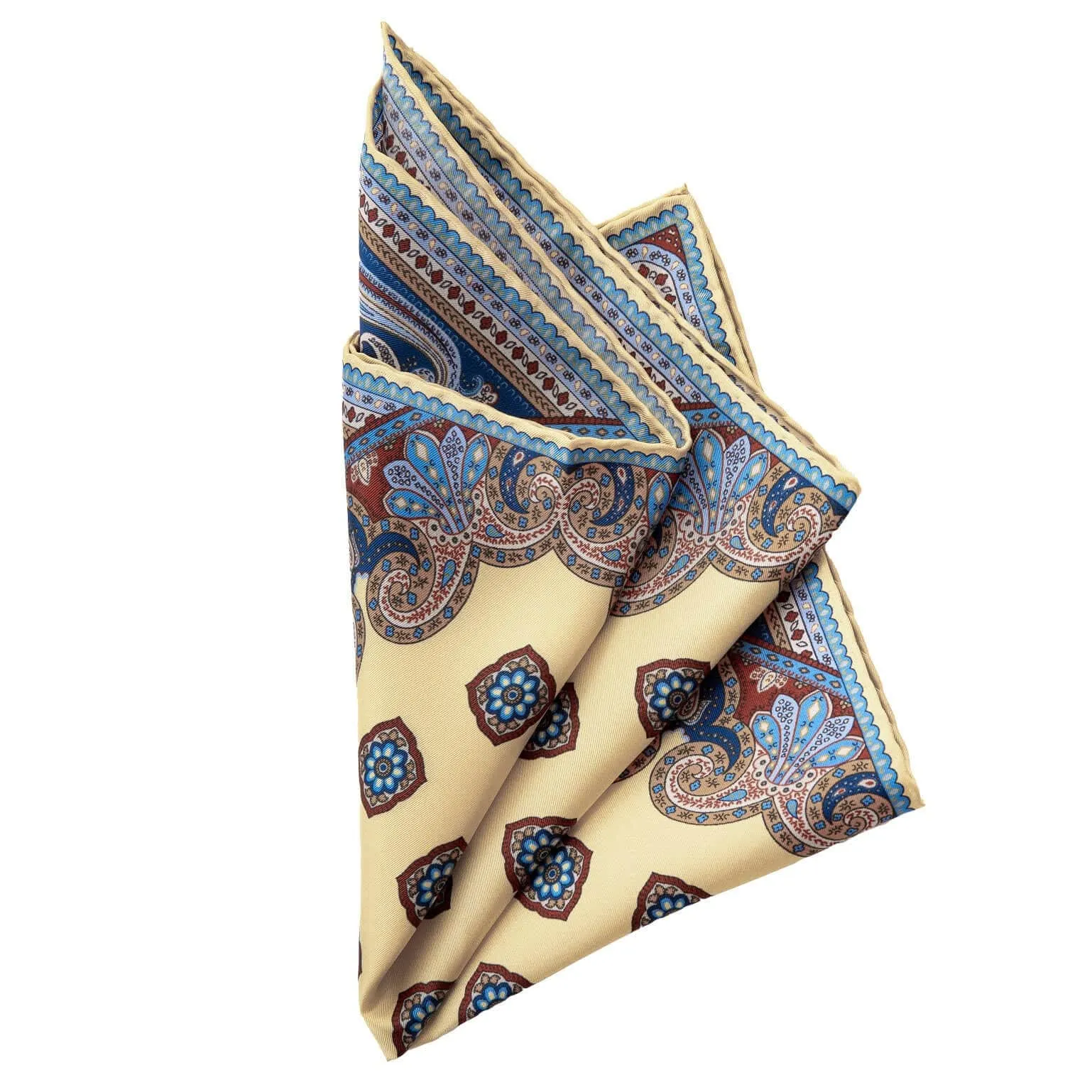 Lugano - Silk Pocket Square - Yellow