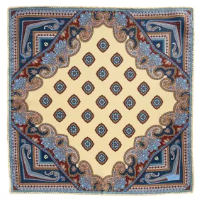 Lugano - Silk Pocket Square - Yellow