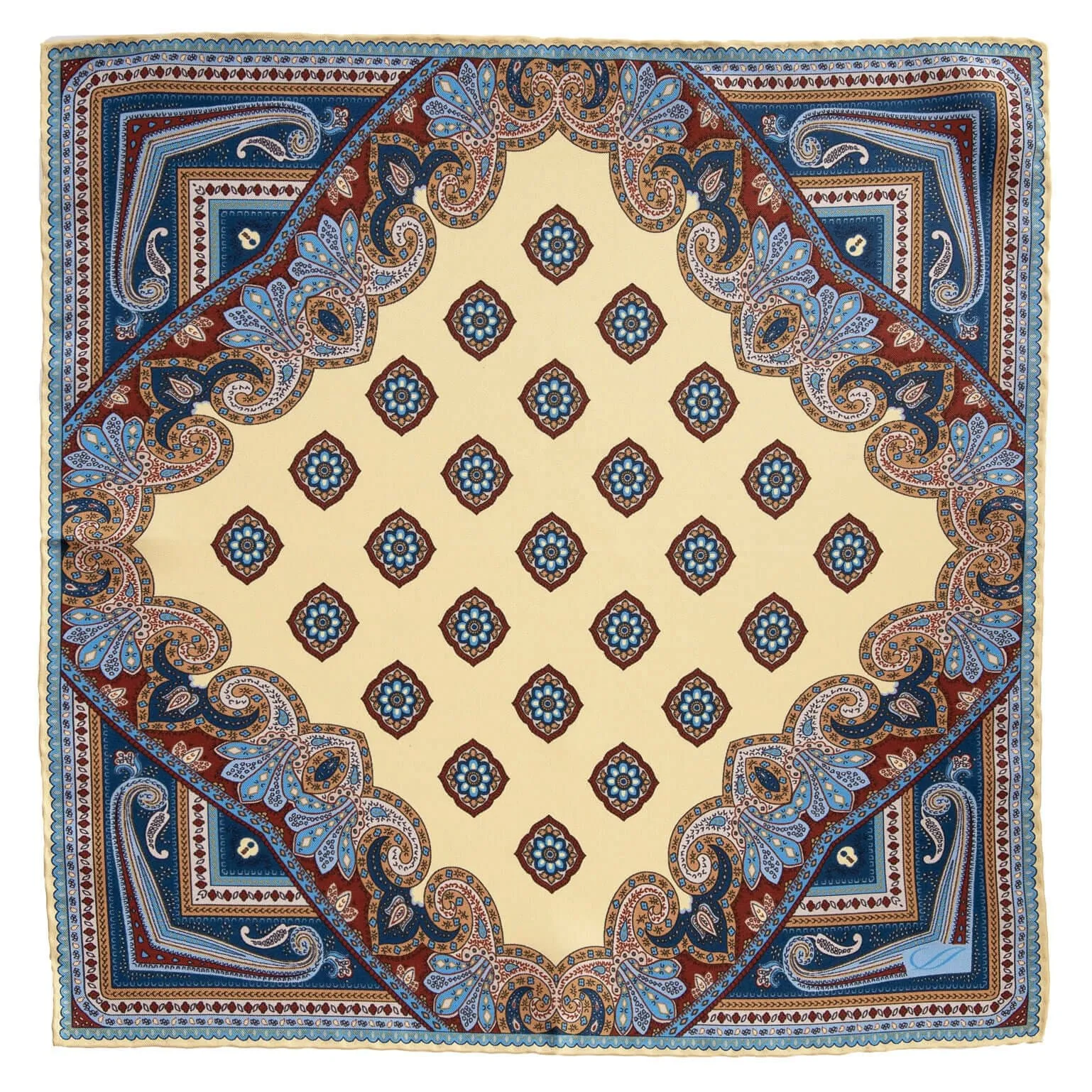 Lugano - Silk Pocket Square - Yellow