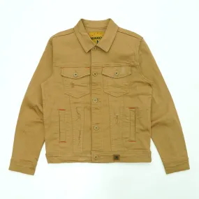 M1026 - Makobi Core Denim Jacket - Khaki M1026 - Makobi Core Denim Jacket - Khaki