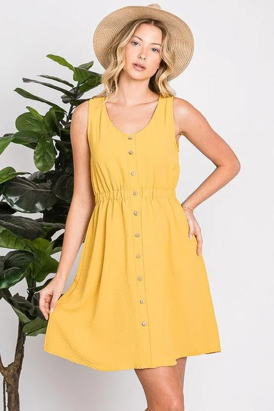 MAISIE SOLID SLEEVELESS MIDI DRESS S-XL