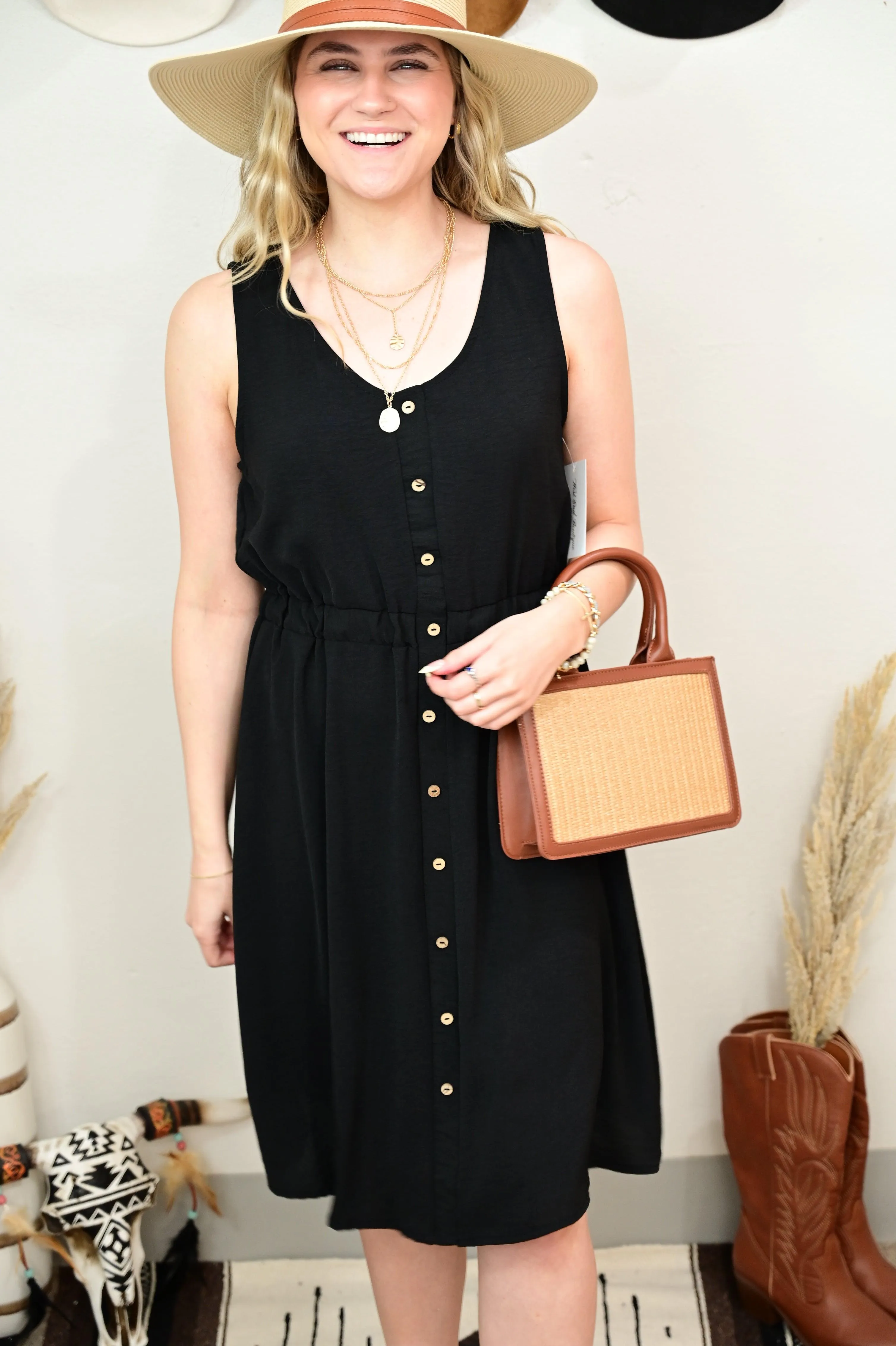 MAISIE SOLID SLEEVELESS MIDI DRESS S-XL