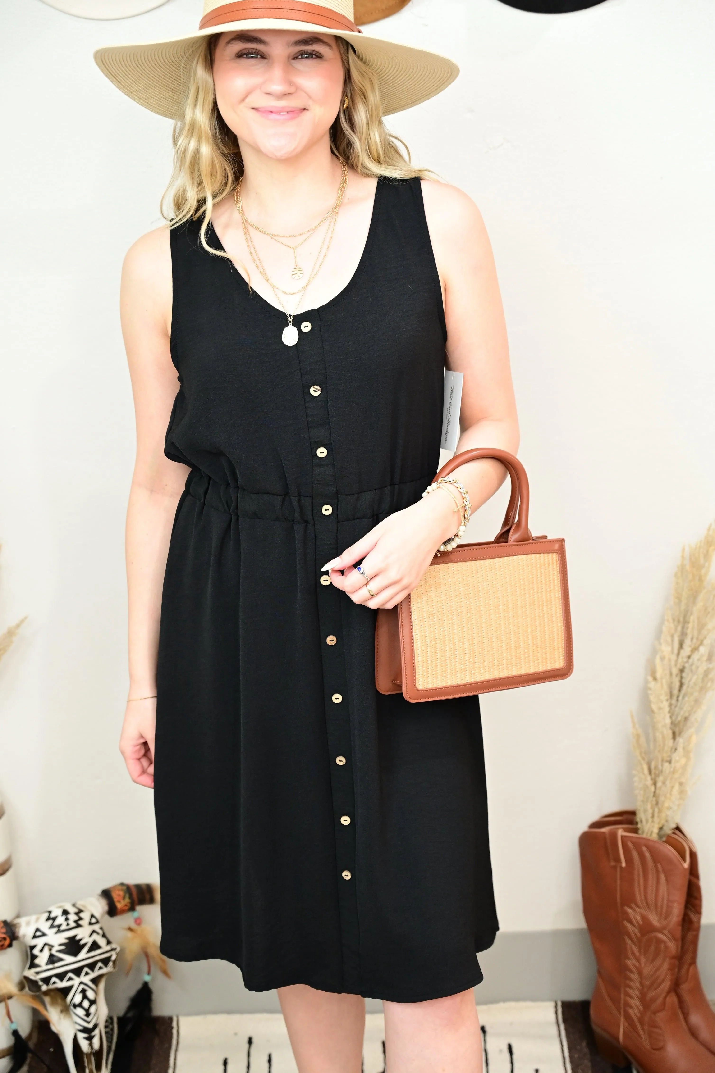 MAISIE SOLID SLEEVELESS MIDI DRESS S-XL