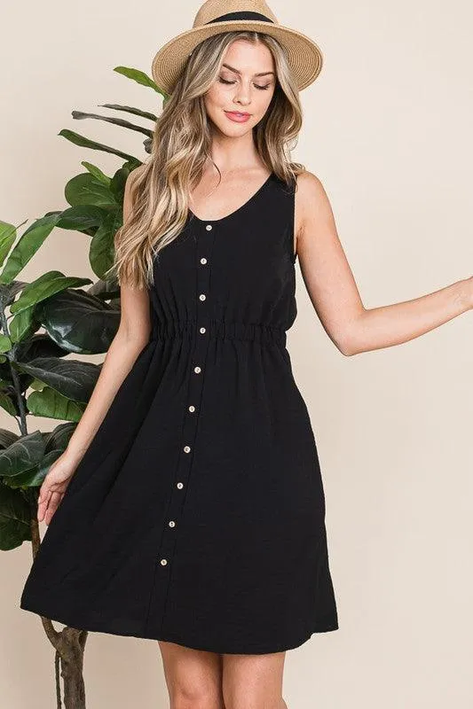 MAISIE SOLID SLEEVELESS MIDI DRESS S-XL