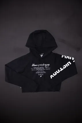 MAKE HISTORY CROP HOODIE - BLACK MAKE HISTORY CROP HOODIE - BLACK