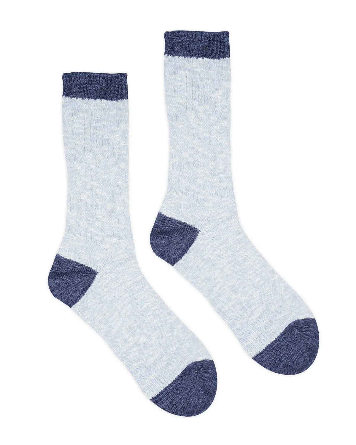 Marled Logo Head Socks - Blue