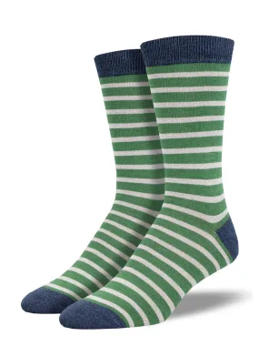 Men's Sailor Stripe Bamboo Crew Socks Men's Sailor Stripe Bamboo Crew Socks