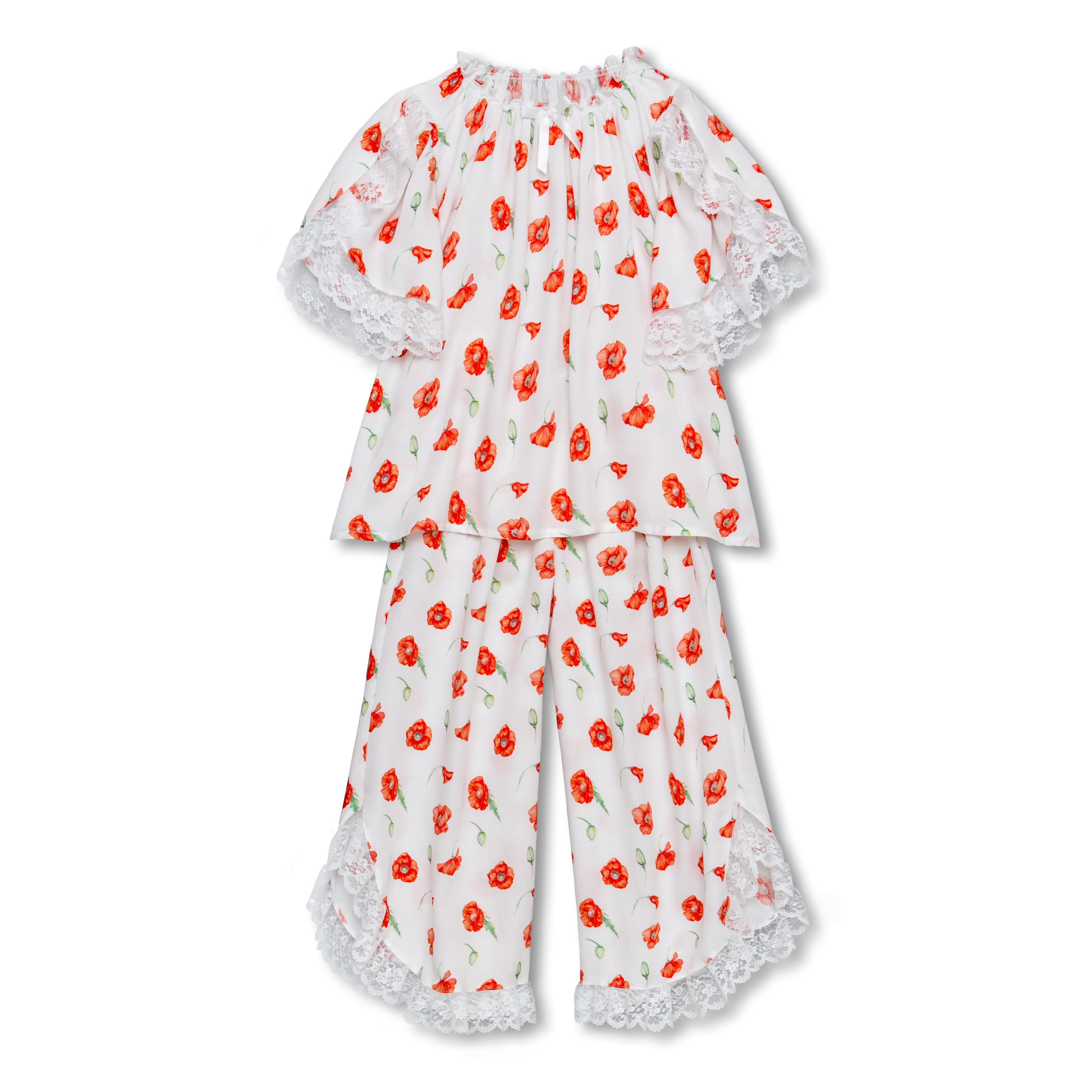 MILANA - GIRLS VISCOSE PYJAMA POPPY PRINT