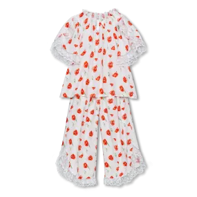 MILANA - GIRLS VISCOSE PYJAMA POPPY PRINT