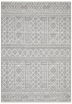 Modern Wool Stitch Woven Rug - Silver Grey Modern Wool Stitch Woven Rug - Silver Grey