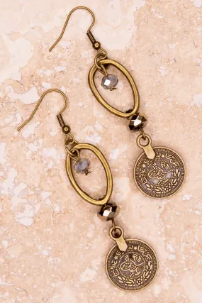 Molly Metal Coin Dangle Earrings Molly Metal Coin Dangle Earrings