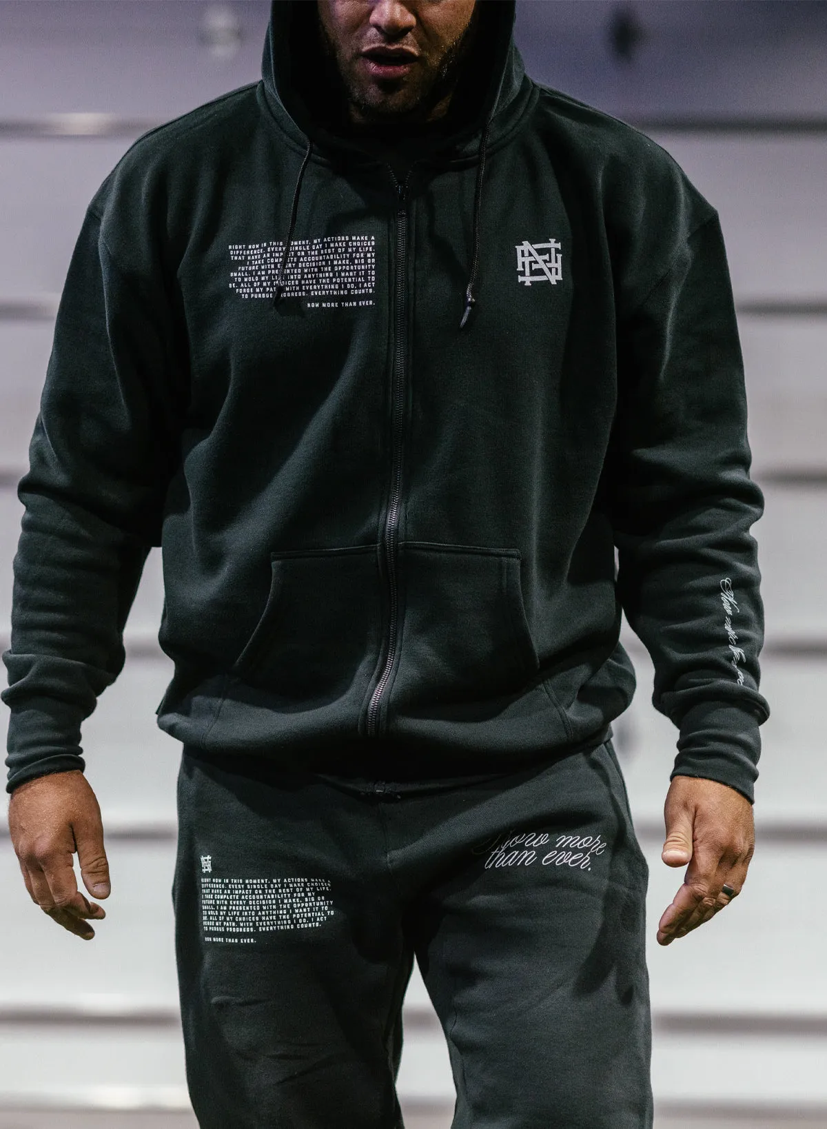 MORE THAN EVER FITTED JOGGERS - BLACK