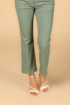 New York Trumpet women's chino pants in cotton and tencel piquet slim