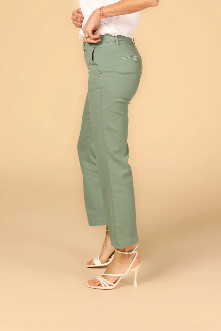 New York Trumpet women's chino pants in cotton and tencel piquet slim