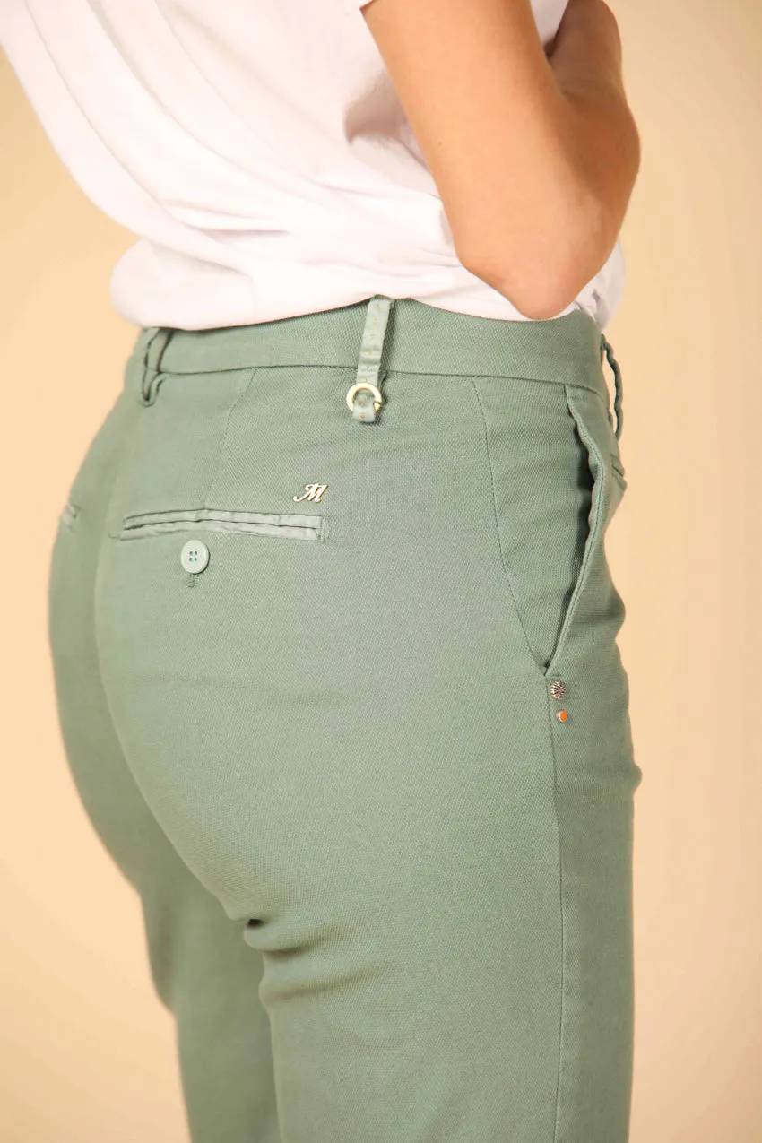 New York Trumpet women's chino pants in cotton and tencel piquet slim