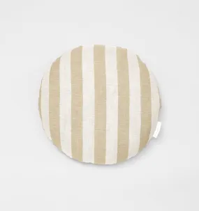 Nordic Stripe Round Cushion - Fawn