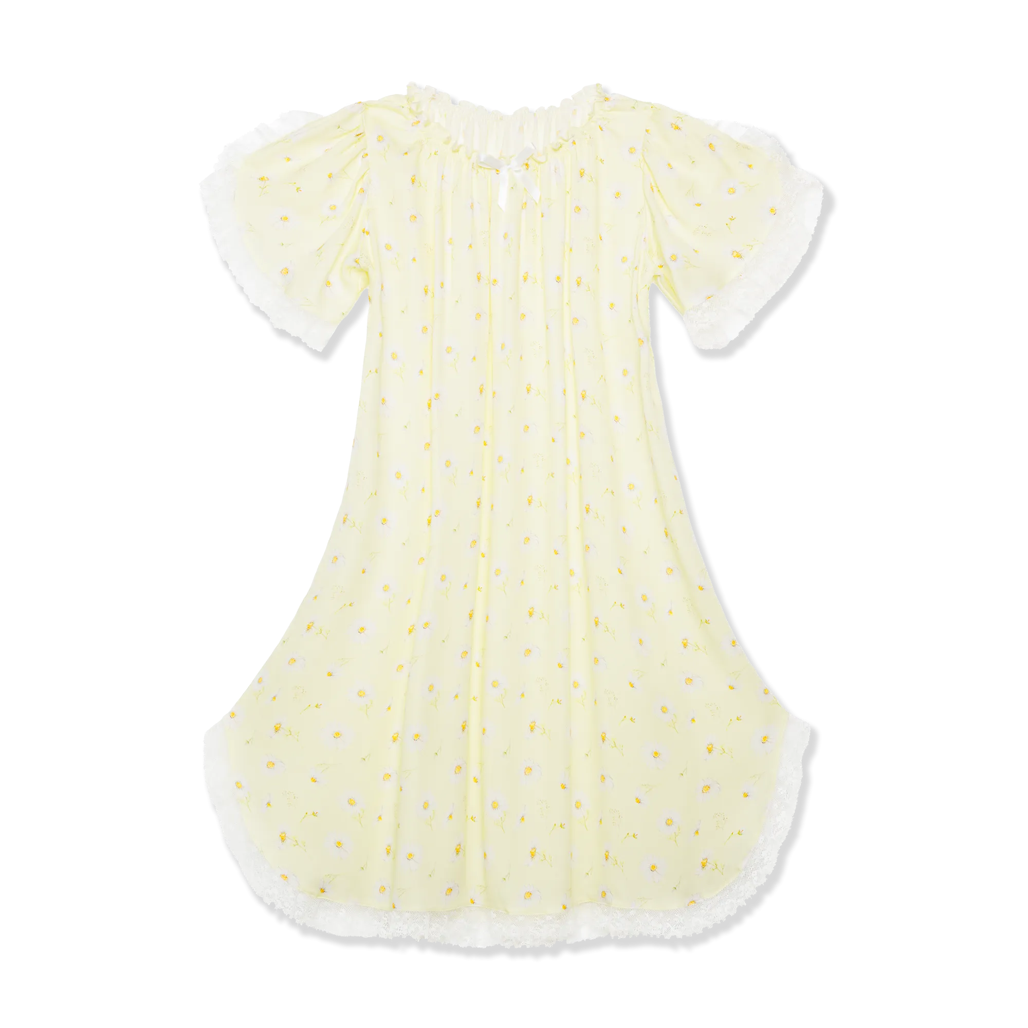 OLIVIA - GIRLS VISCOSE NIGHTDRESS YELLOW DAISY PRINT