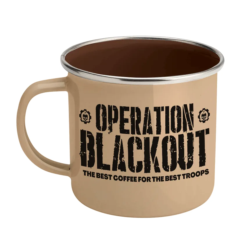 Operation Blackout Enamel Steel Mug 12 oz