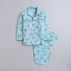 Polka tots Full Sleeve Night Suit Pair Green (Unicorn) Polka tots Full Sleeve Night Suit Pair Green (Unicorn)
