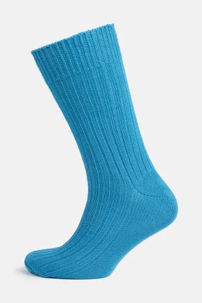 Premium Cotton Sock Rib - Bright Blue Premium Cotton Sock Rib - Bright Blue