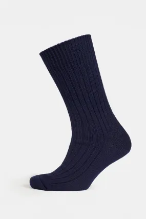 Premium Cotton Sock Rib - Navy Blue Premium Cotton Sock Rib - Navy Blue